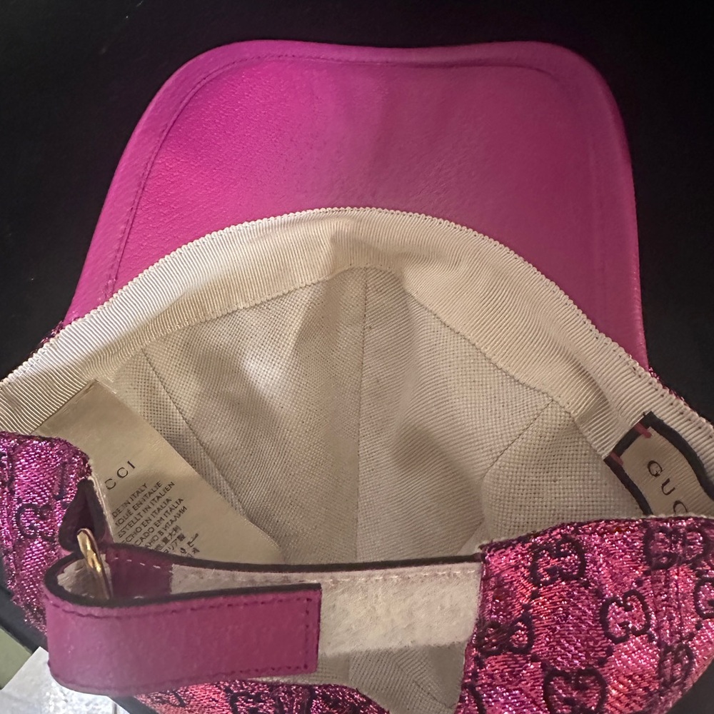 Gucci Pink GG Monogram Women's Hat - Picture 5 of 11